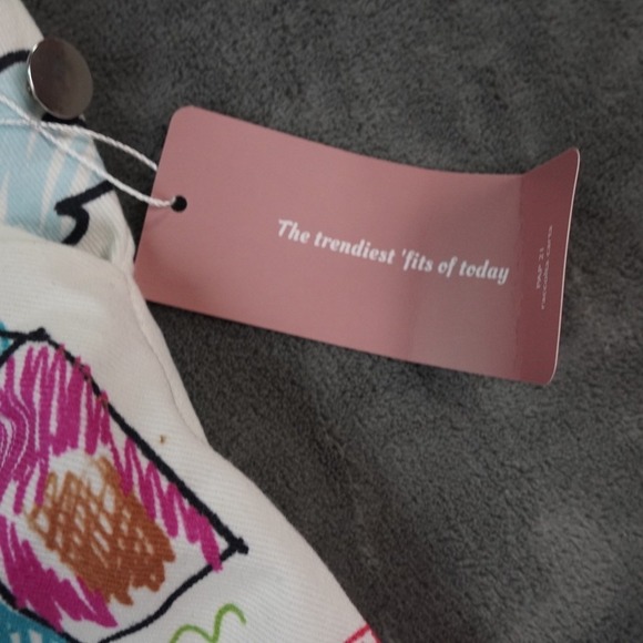 Shein Overalls Womens M Multicolor Kidcore Teacher‎ Doodle All Over Print - Picture 12 of 15